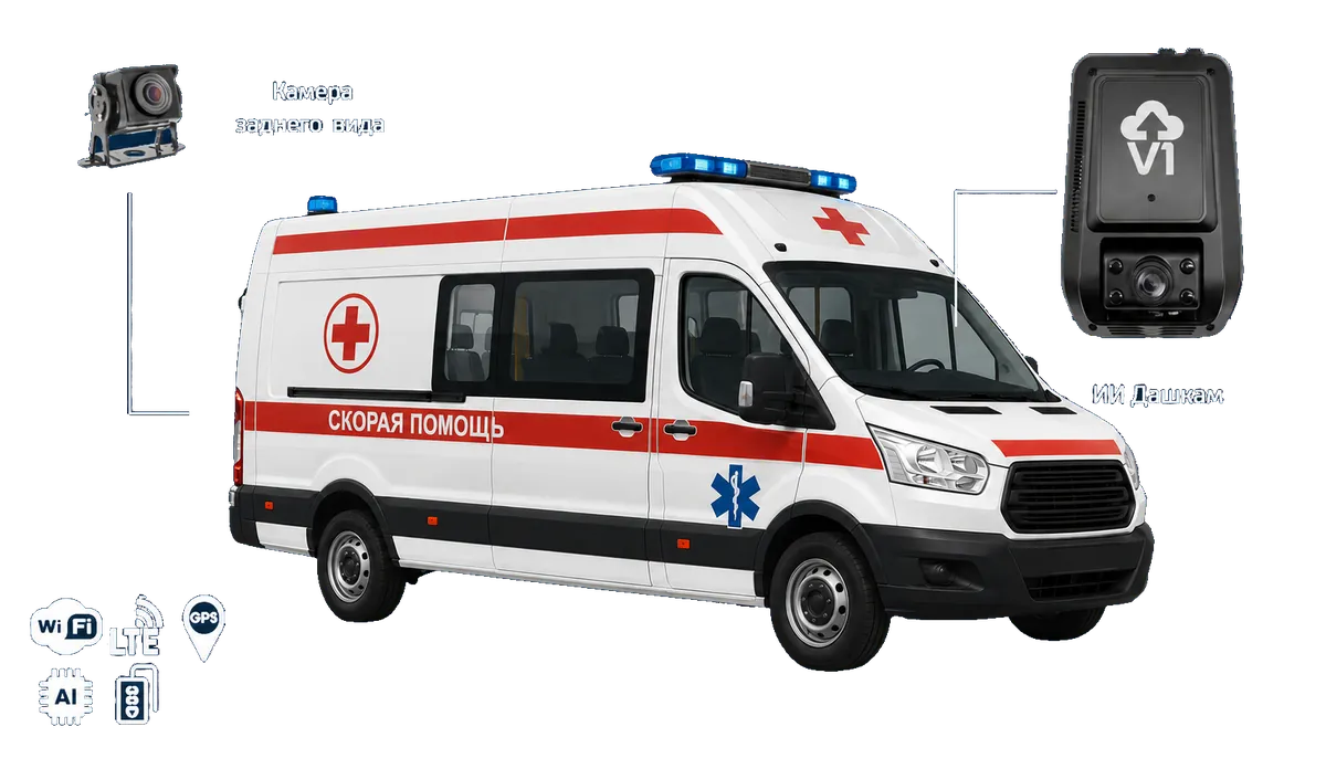 Видеорегистратор для скорой помощи и спецавтомобиля